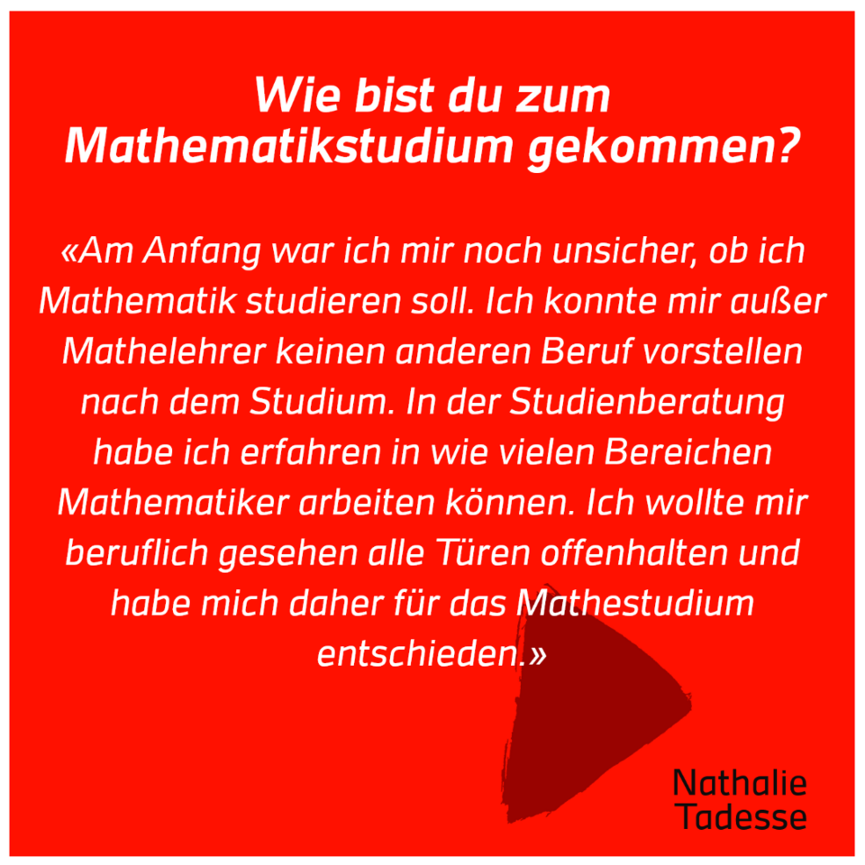 Statement Wie bist du zum Mathestudium gekommen?